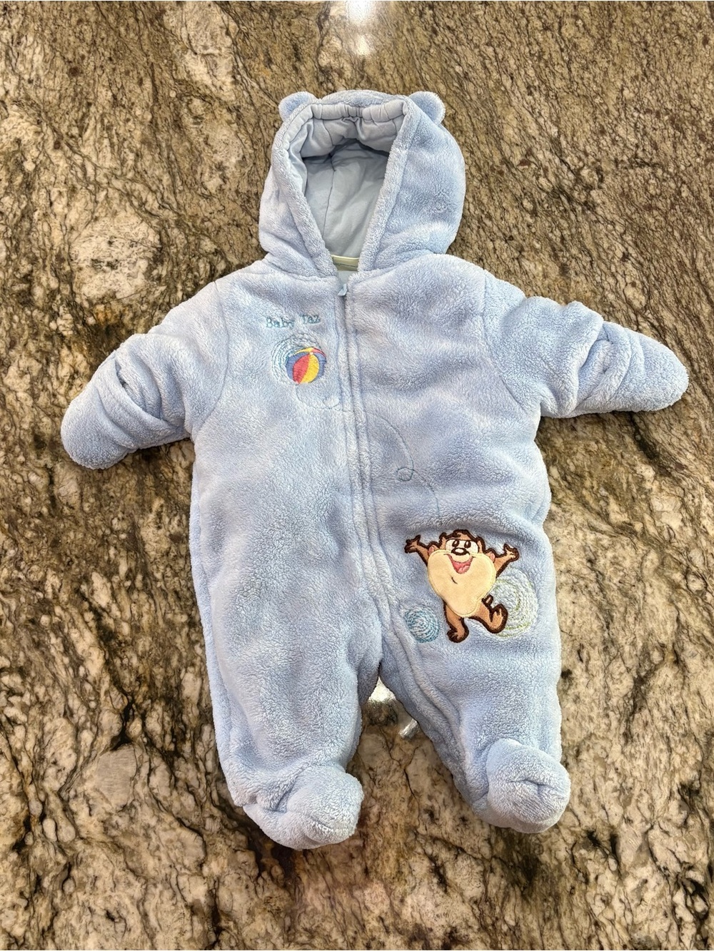 Vintage Looney Tunes Baby Taz Insulated Snow Suit